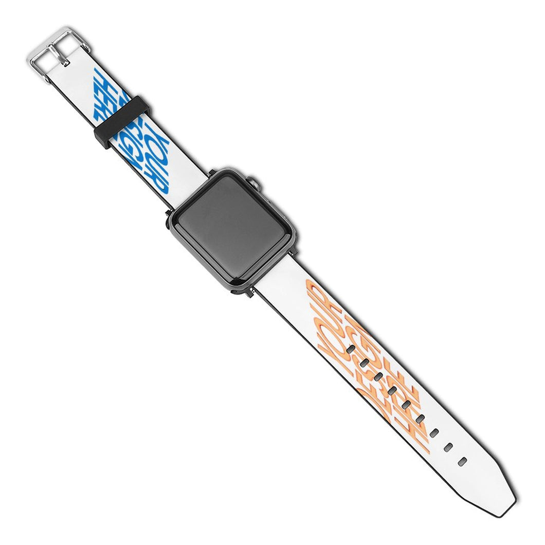 Correa Compatible de Reloj Correa de Cuero PU de Apple Watch para iWatch 5 / 4 / 3 / 2 / 1 con Estampado Frontal 3C0722006 Personalizada Impresion Completa con Foto Logo Patrón Texto