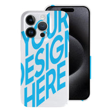 Cargar imagen en el visor de la galería, Funda protectora de plástico para iPhone 15 personalizado con patrón foto texto
