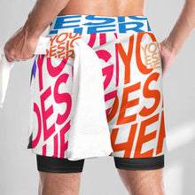 Cargar imagen en el visor de la galería, Bañador para hombre SDS076 pantalones cortos deportivos de playa personalizado con patrón foto texto (impresión de imágenes múltiples)
