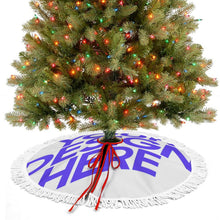 Cargar imagen en el visor de la galería, Falda para árbol de Navidad cubierta para árbol de Navidad (estilo flecos) (misma imagen en ambos lados) personalizado con patrón foto texto
