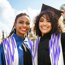 Cargar imagen en el visor de la galería, Estola clásica de graduación de honor personalizado con patrón foto texto
