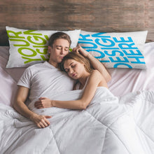 Cargar imagen en el visor de la galería, Fundas de almohada de gran tamaño de 30 x 50 cm a 50 x 137 cm personalizado con patrón foto texto (diferentes patrones en ambos lados)
