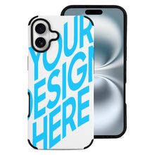 Cargar imagen en el visor de la galería, Funda para móvil de piel sintética para iPhone 16 personalizado con patrón foto texto
