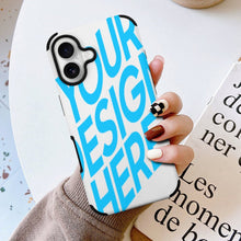 Cargar imagen en el visor de la galería, Funda para móvil de piel sintética para iPhone 16 personalizado con patrón foto texto
