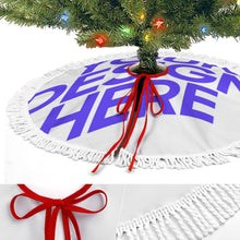 Cargar imagen en el visor de la galería, Falda para árbol de Navidad cubierta para árbol de Navidad (estilo flecos) (misma imagen en ambos lados) personalizado con patrón foto texto
