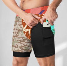 Cargar imagen en el visor de la galería, Bañador para hombre SDS076 pantalones cortos deportivos de playa personalizado con patrón foto texto (impresión de imágenes múltiples)
