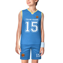 Cargar imagen en el visor de la galería, Camiseta de baloncesto con cuello en V para adolescentes KTZ personalizado con patrón foto texto
