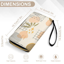 Cargar imagen en el visor de la galería, Cartera de piel con cordón para mujer y hombre personalizado con patrón foto texto (misma imagen por ambas caras)
