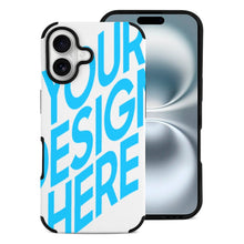 Cargar imagen en el visor de la galería, Funda para móvil de piel sintética para iPhone 16 personalizado con patrón foto texto
