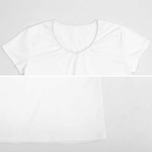 Cargar imagen en el visor de la galería, Camiseta de manga corta con cuello en V talla grande para mujer VT Personalizada con Impresión Completa de una imagen con Foto Logo Patrón Texto
