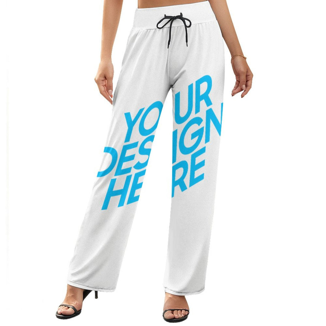 Pantalones de Pierna Ancha cordón elástico para Mujer NZ203 Personalizados con Impresión Completa de una imagen con Foto Logo Patrón Texto