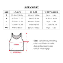 Cargar imagen en el visor de la galería, Tank Top Crop Top Camiseta Corta sin Mnaga Tirante para Mujer NZ107 Personalizado con impresión completa de una sola imagen con Foto Logo Patrón Texto
