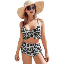 Cargar imagen en el visor de la galería, Bikini / Traje de Baño de dos piezas para Mujer de Cintura Alta con BK2066 Personalizado con impresión completa de una sola imagen con Foto Logo Patrón Texto
