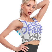 Cargar imagen en el visor de la galería, Top Corto Sujetador Deportivo de Ejercicio Yoga Fitness para mujer YJ031 Personalizado con Impresión Completa de múltiples imágenes con Foto Logo Patrón Texto
